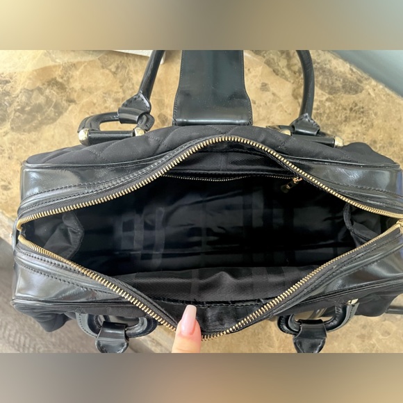 Burberry Quilted Nylon Manor Satchel Bag - Picture 8 of 11